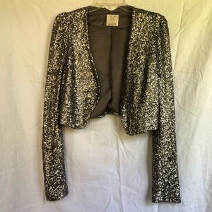 Silver sequined jacket